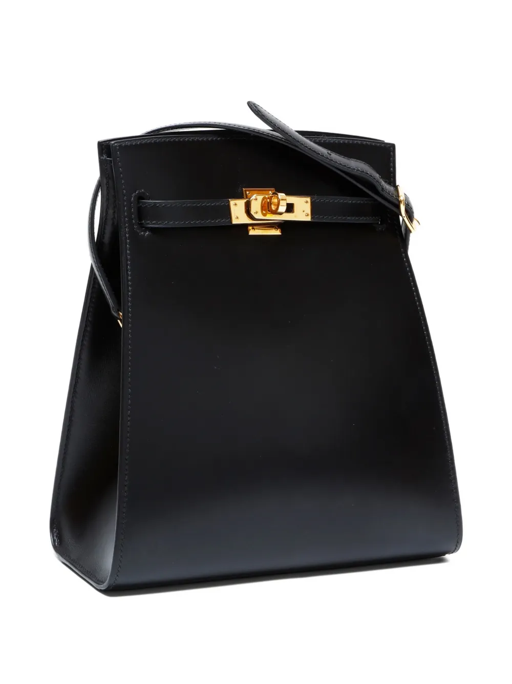 Pre-owned Hermes 1994 Kelly Sport Mm Shoulder Bag In Black