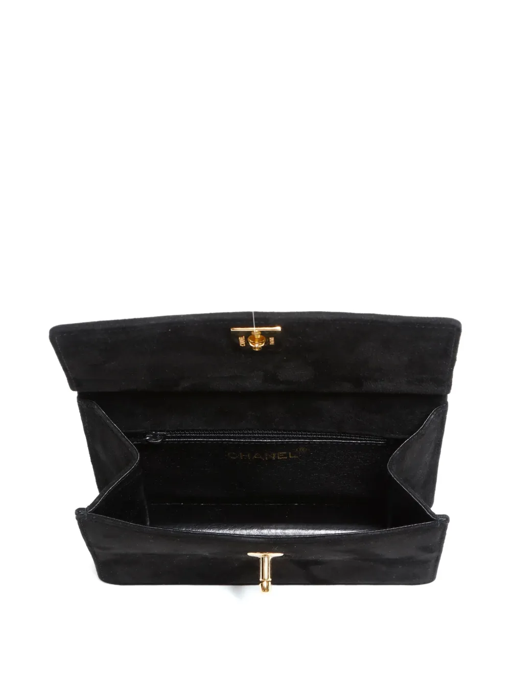 CHANEL Pre-Owned 1996-1997 schoudertas met draaislot ketting Zwart