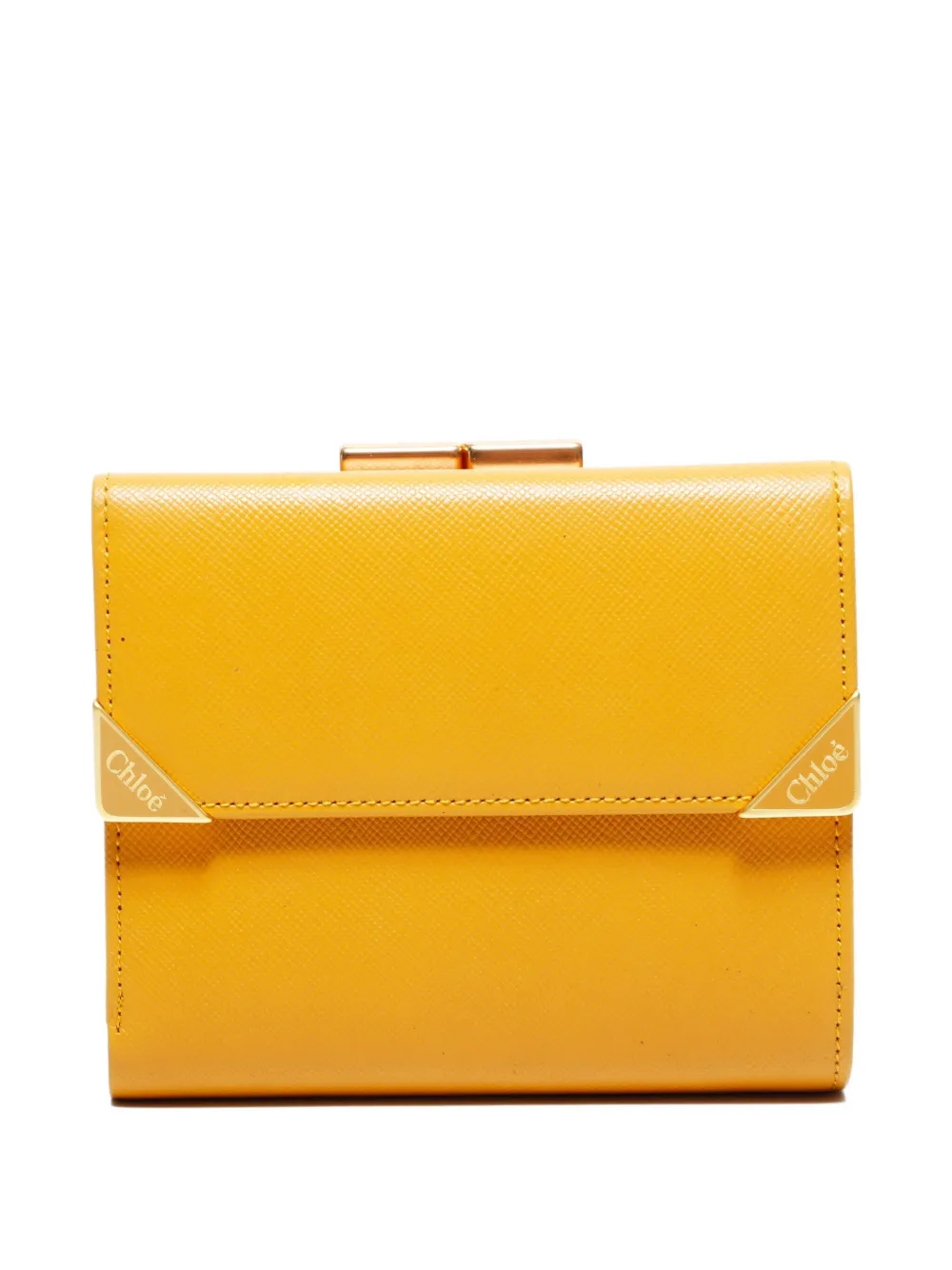 Chloé Pre-Owned 2010-2025 logo-plaque wallet | Yellow | Image 1