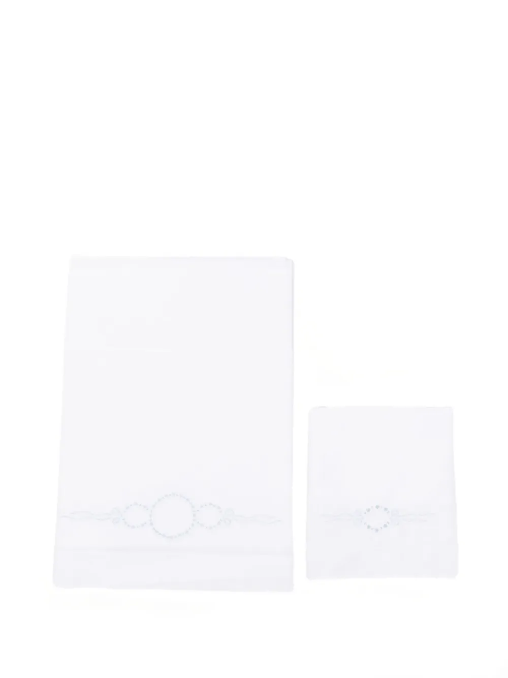 Mariella Ferrari Coperta con ricamo - Bianco