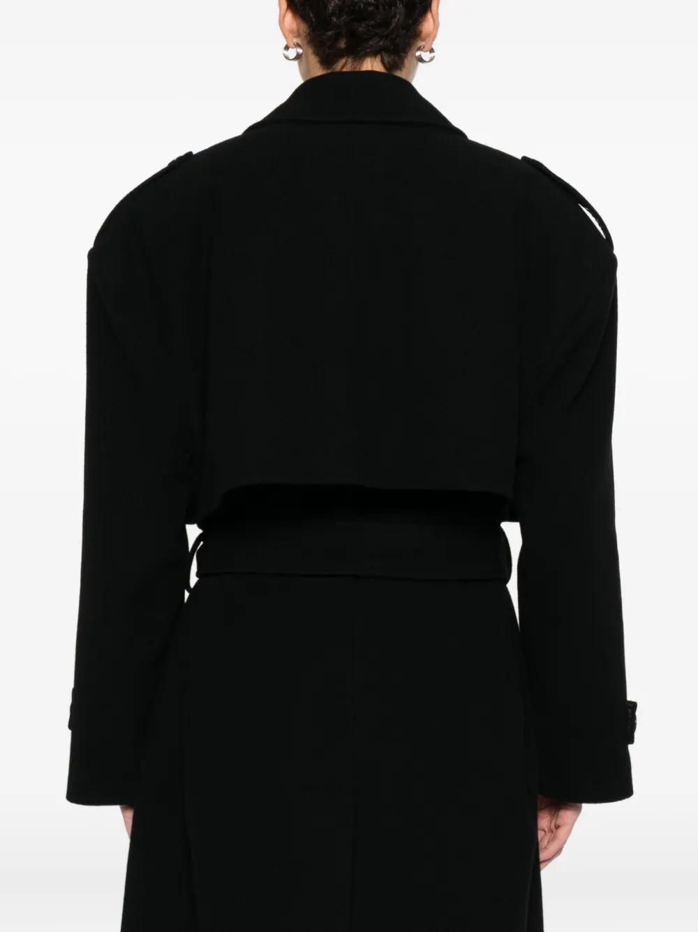 Le Sully Studio Belted Coat In Black