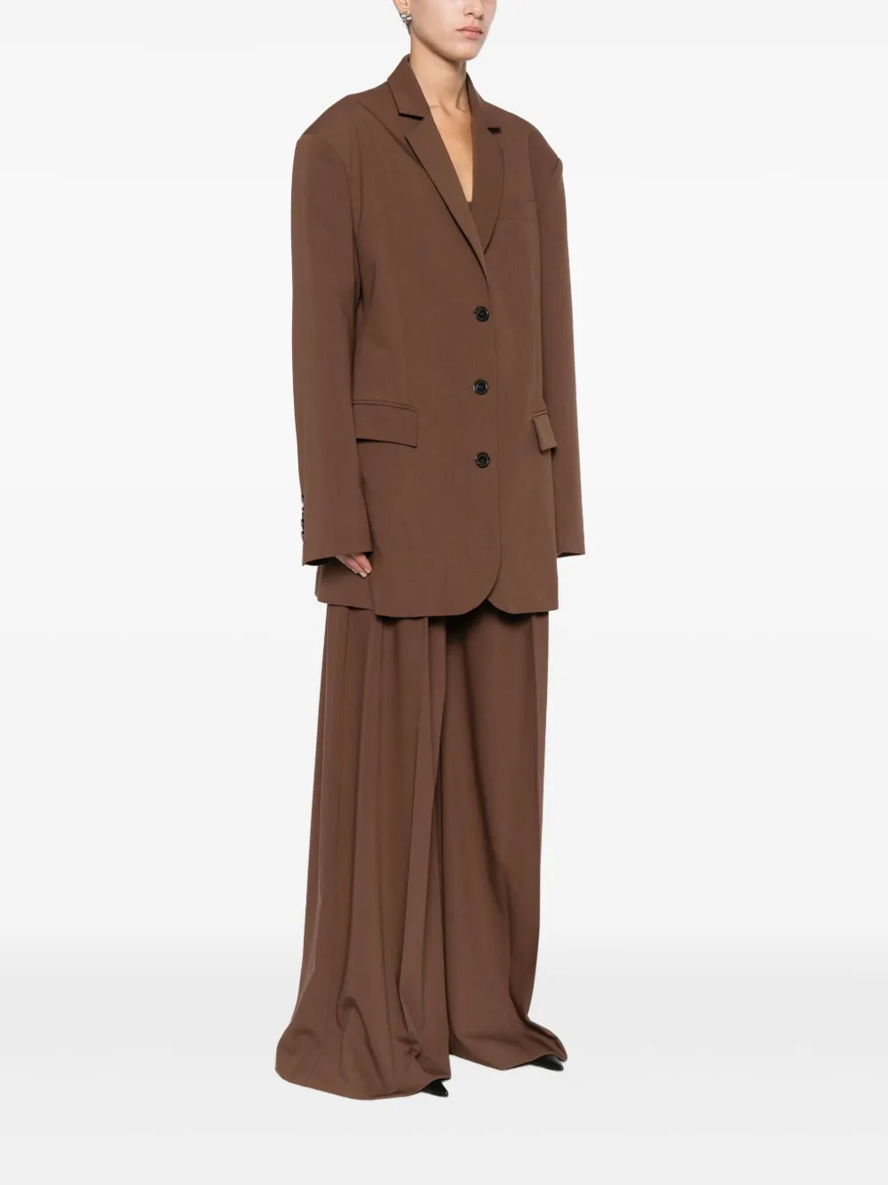 LE SULLY STUDIO Blazer met enkele rij knopen Bruin