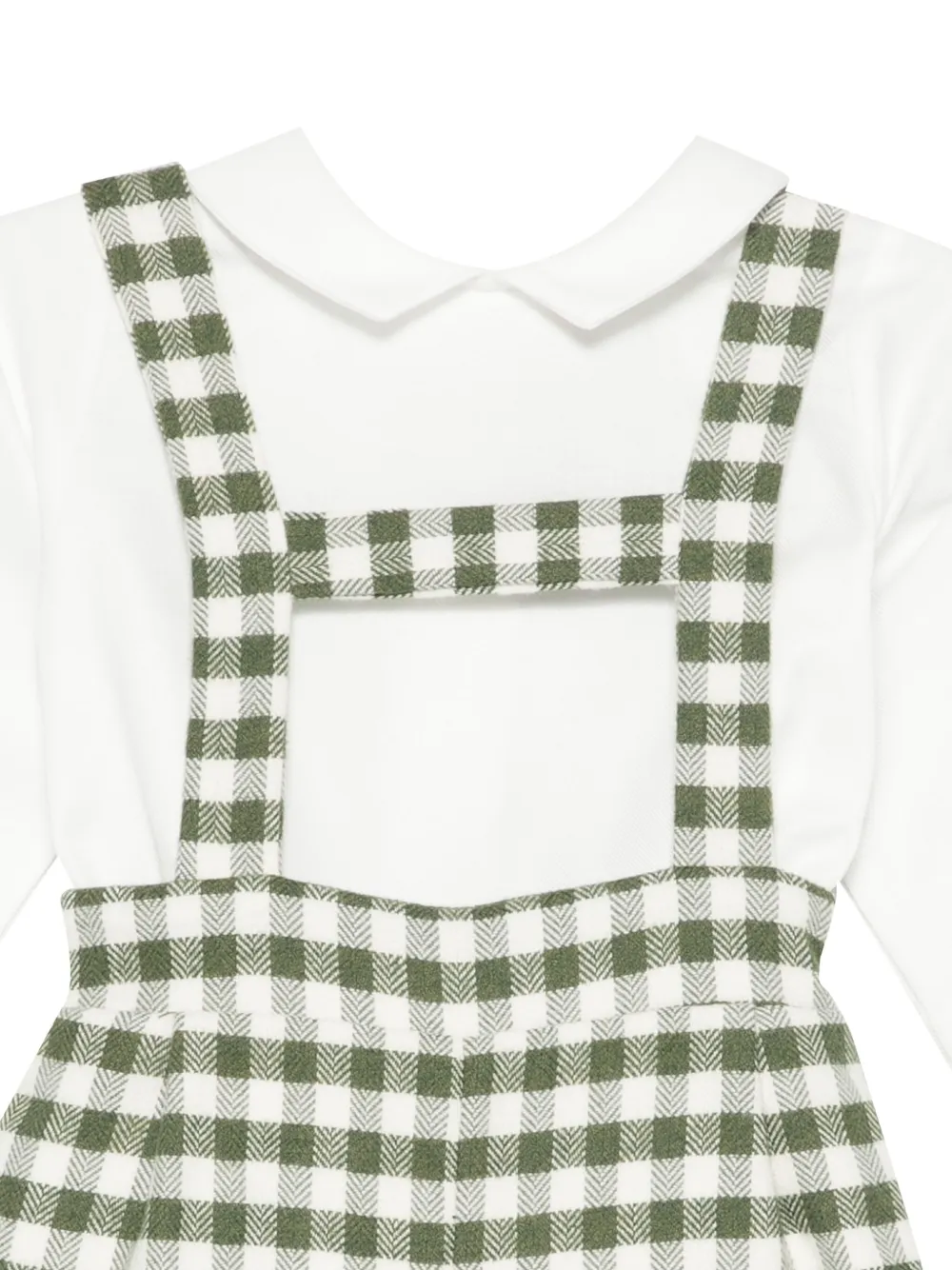 La Stupenderia Romper met gingham ruit Groen