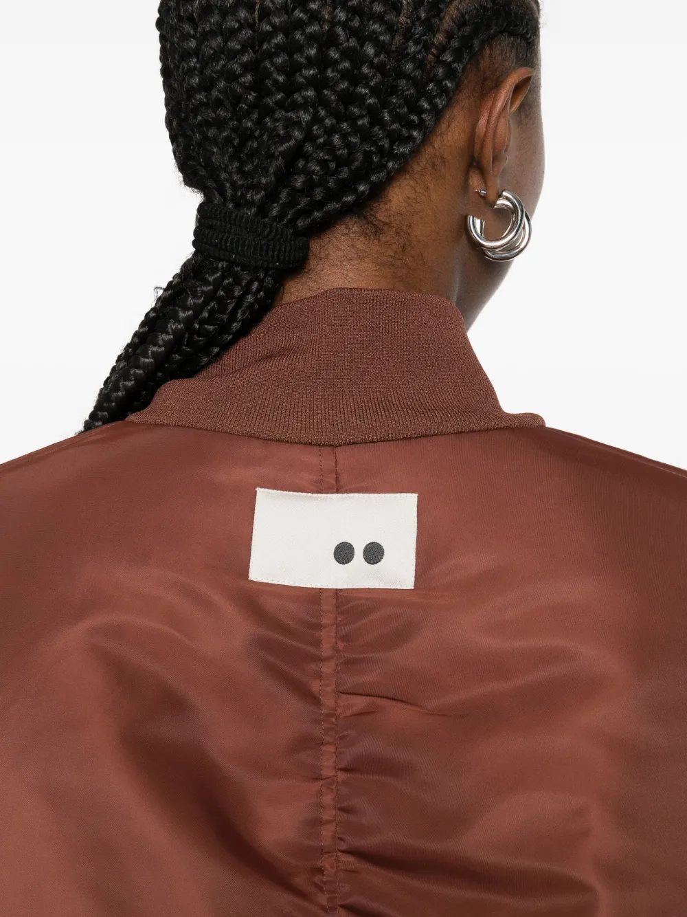 The M Zip-up Bomber Jacket In Brown