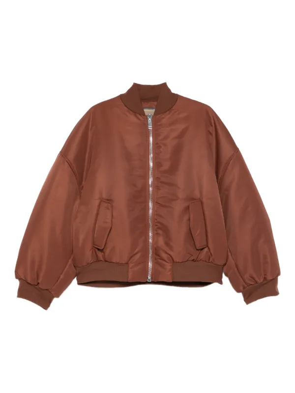 The M.. Jaqueta Bomber Com Zíper | Marrom | FARFETCH BR