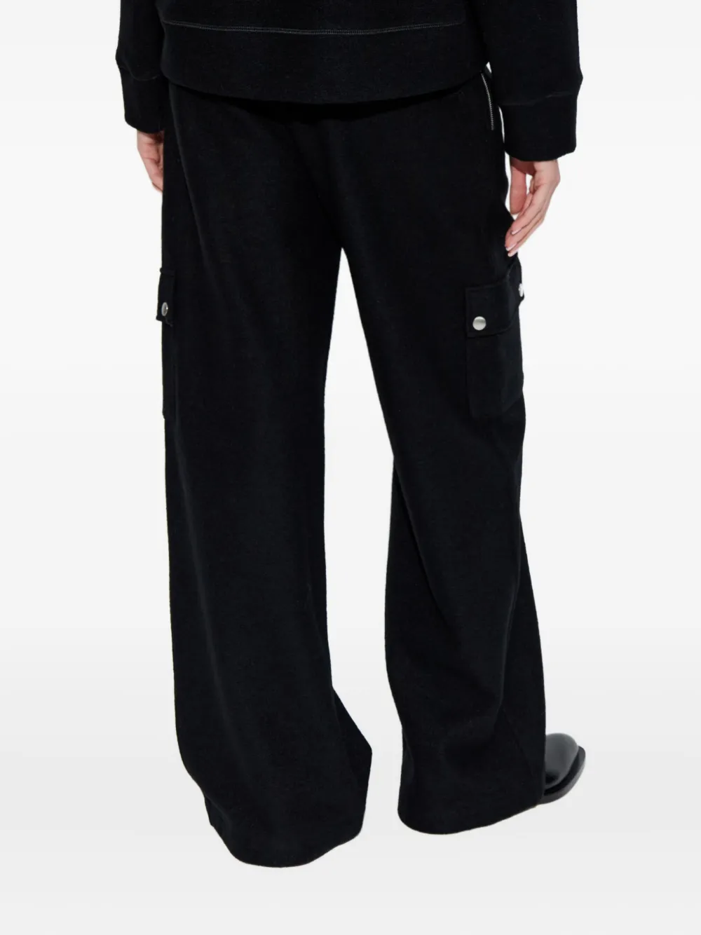 Jil Sander Broek van wolblend met ritssluiting Zwart