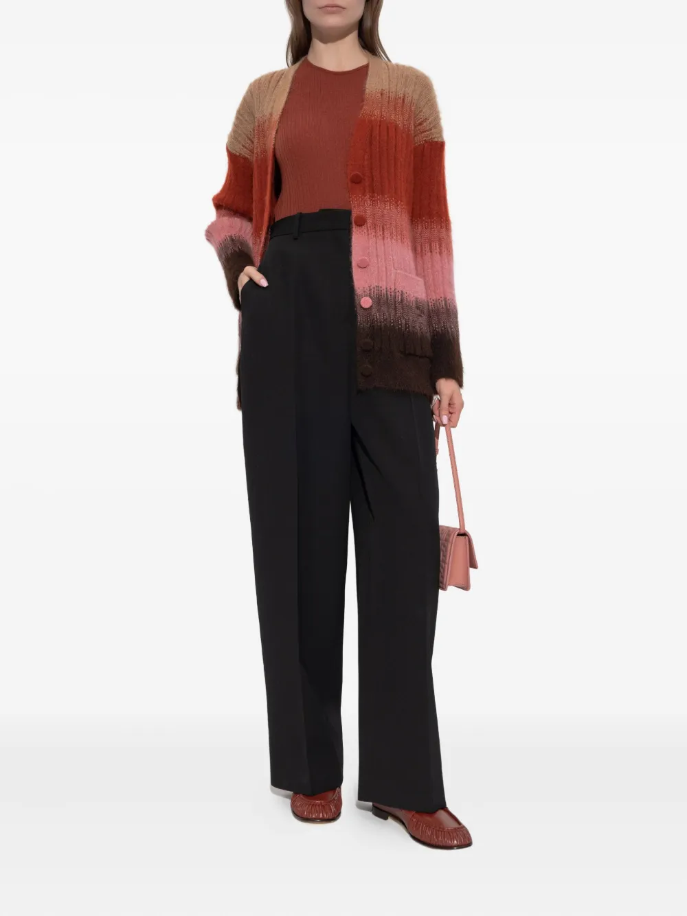  Fendi Ruffled-hem Top - Red 