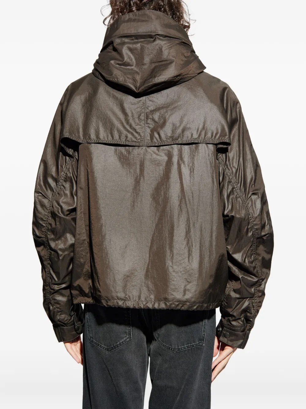 LEMAIRE Jack met capuchon en zak Bruin