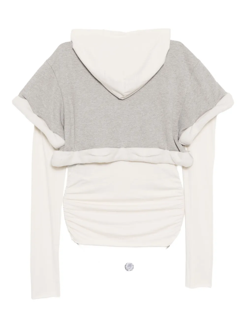 We11done Hoodie met gerold detail - Grijs