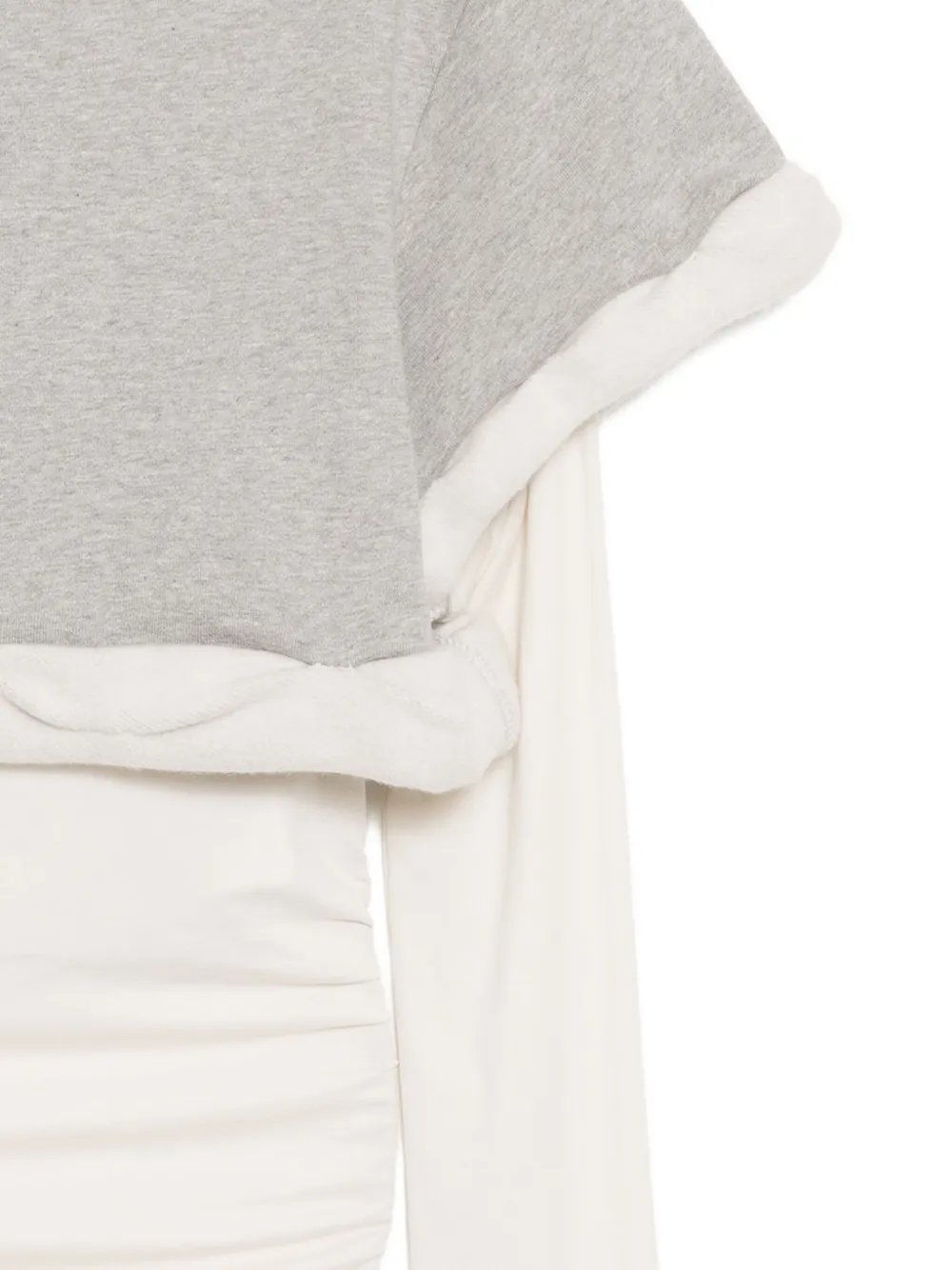 We11done Hoodie met gerold detail Grijs