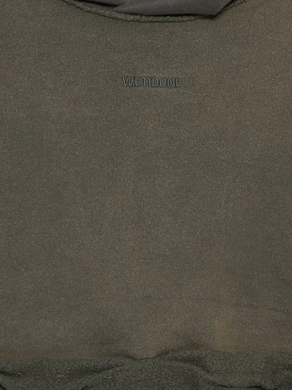 We11done Hoodie met gerold detail Grijs