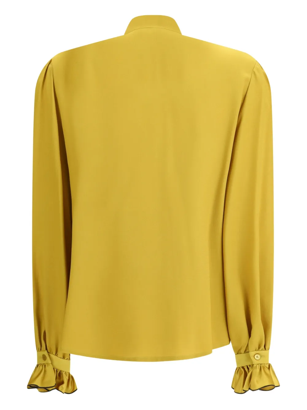 Valentino Garavani ruffled-trim shirt - Geel