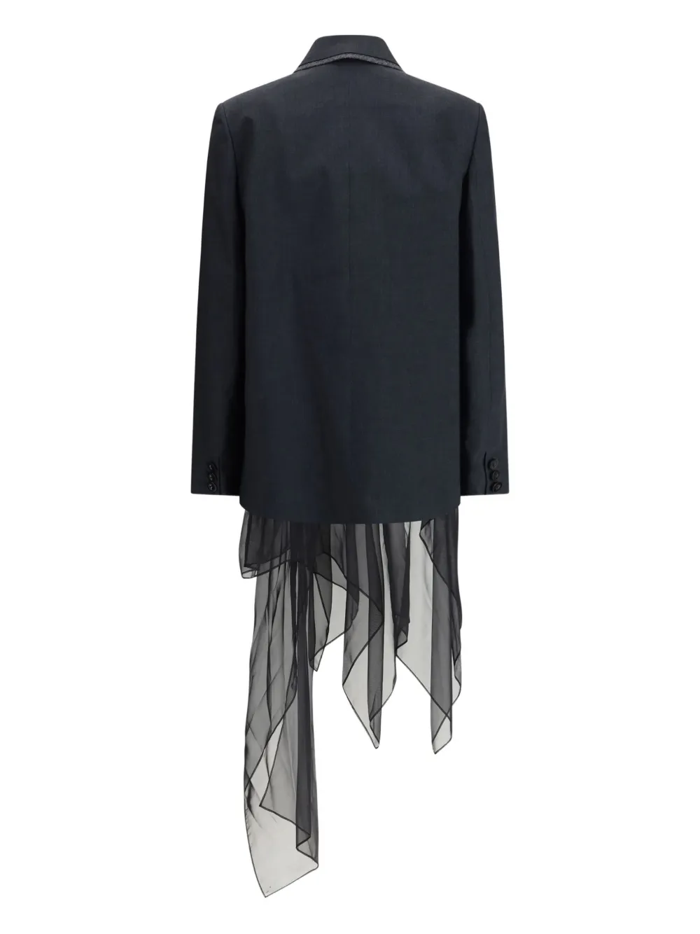 Sacai Double-breasted Blazer In Black