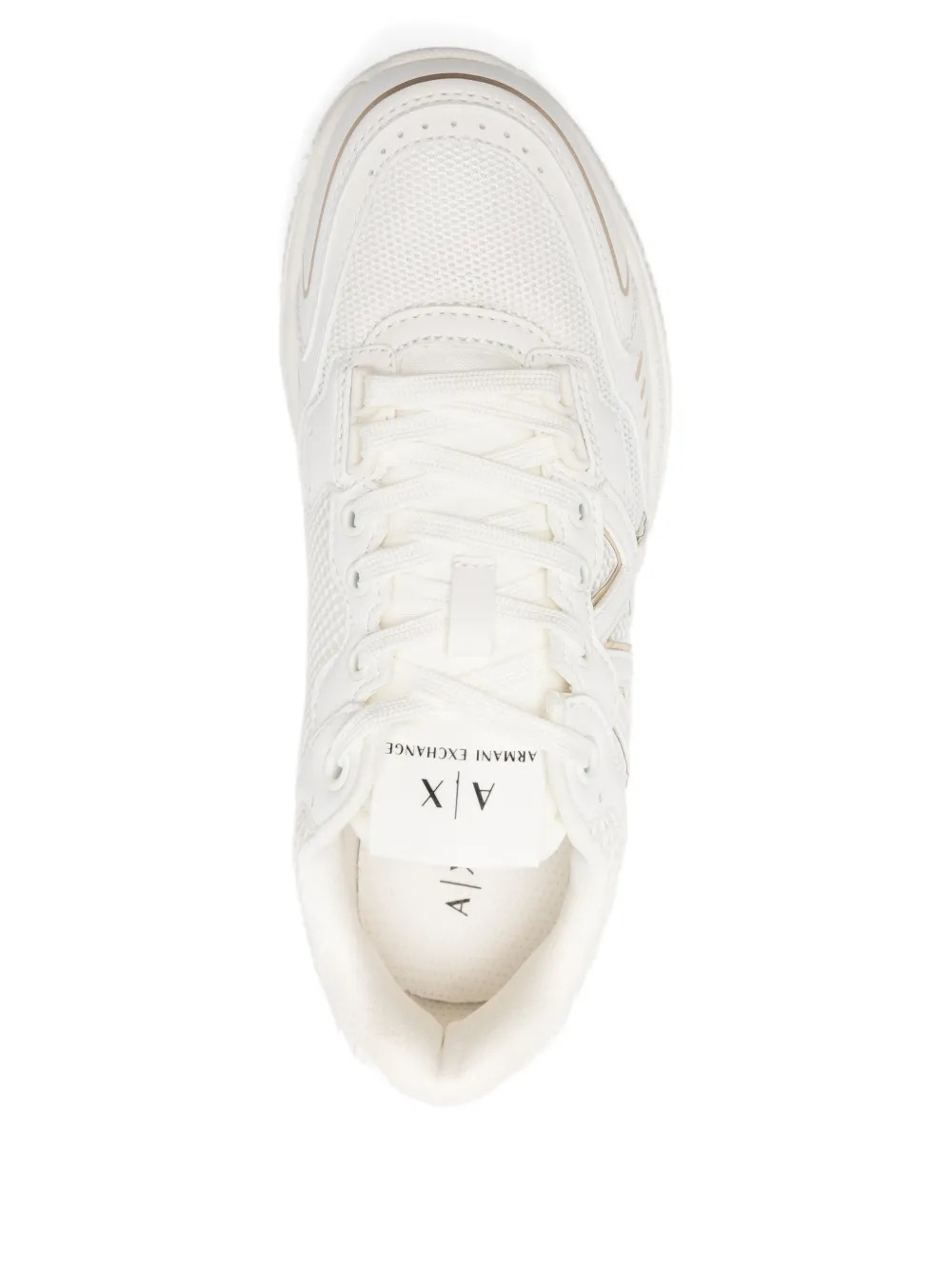 Armani Exchange Low-top sneakers met vlakken en logo Wit