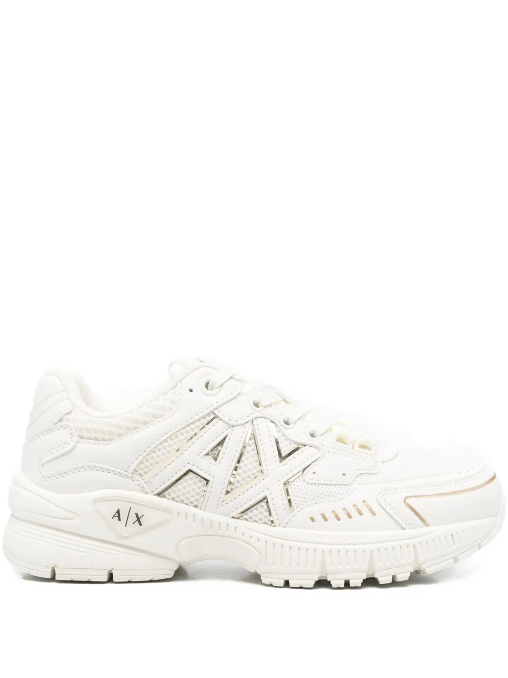Armani Exchange Low-top sneakers met vlakken en logo Wit