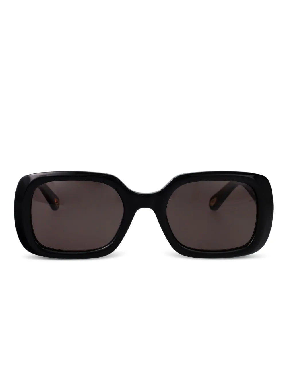 Chloé Eyewear rectangle logo sunglasses - Nero