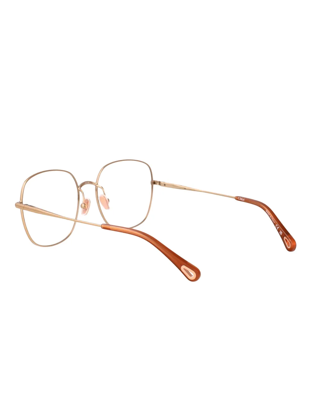 Chloé Eyewear Bril met rond montuur Goud