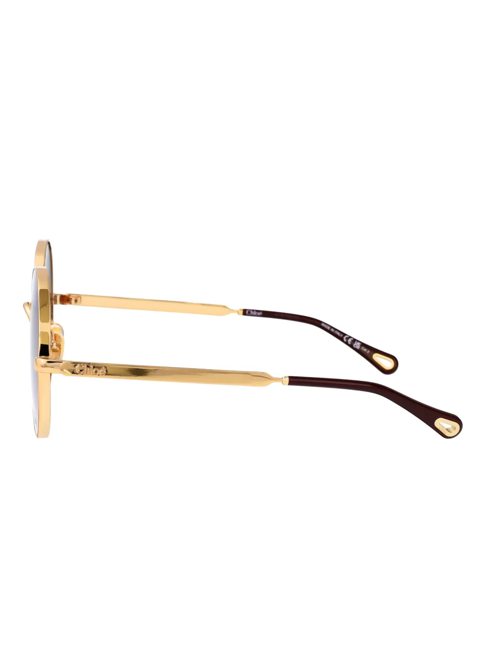 Chloé Eyewear Zonnebril met rond montuur Goud