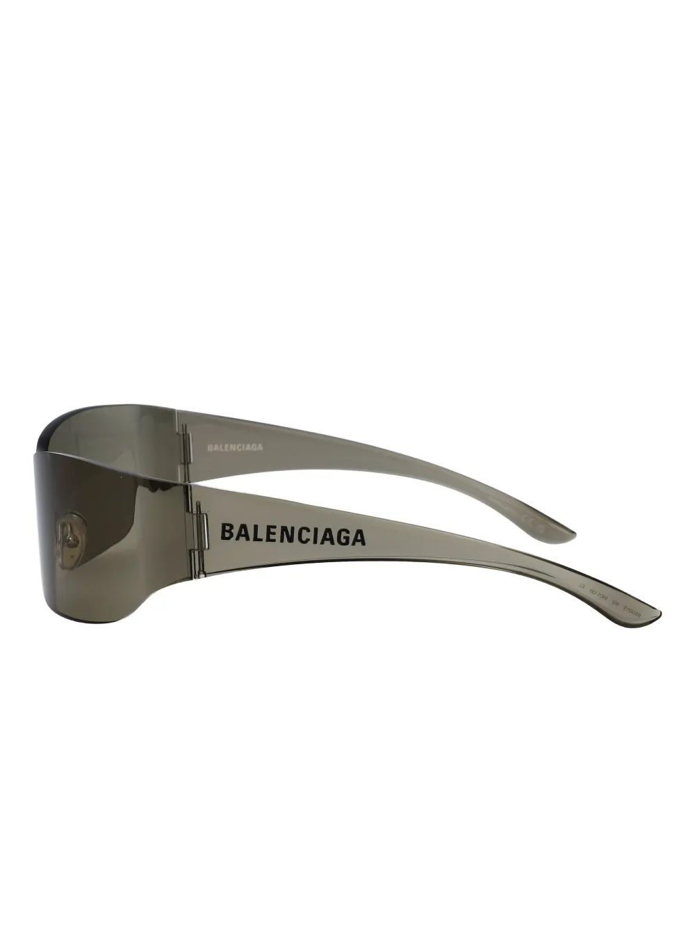 Balenciaga Eyewear Mono zonnebril met schild montuur Grijs