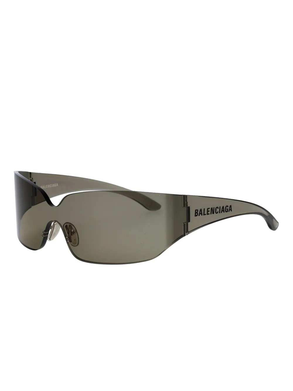 Balenciaga Eyewear Mono zonnebril met schild montuur Grijs