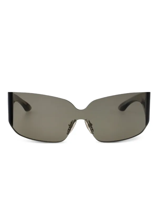 Balenciaga Eyewear Mono シールドサングラス | グレー | FARFETCH JP