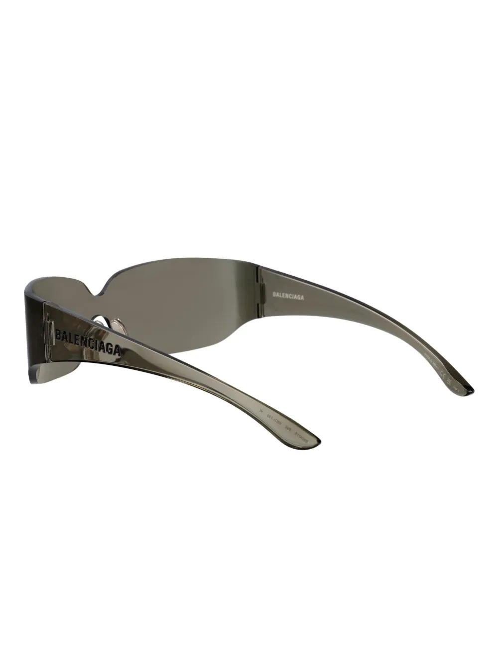 Balenciaga Eyewear Mono zonnebril met schild montuur Grijs