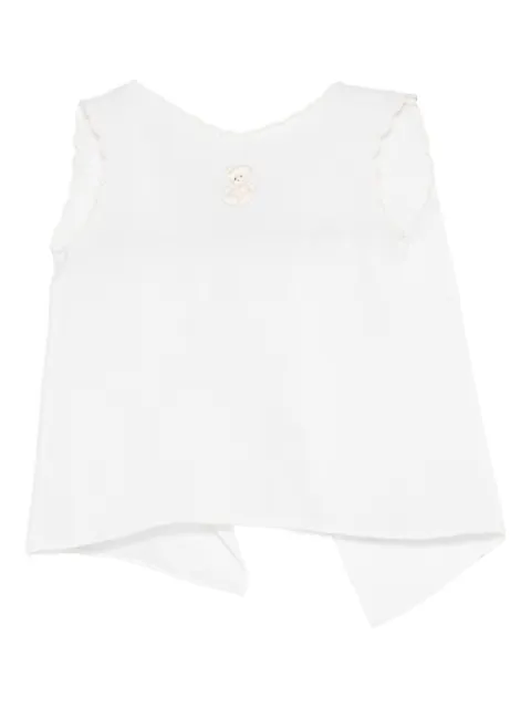 Mariella Ferrari scalloped embroidered top