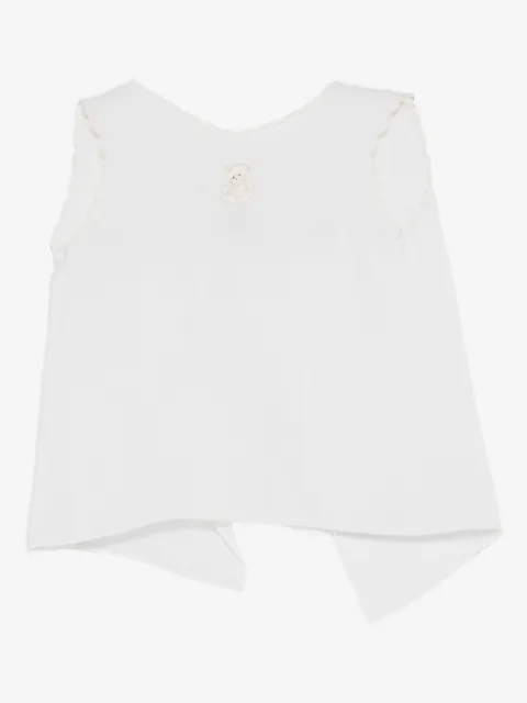 Mariella Ferrari scalloped embroidered top