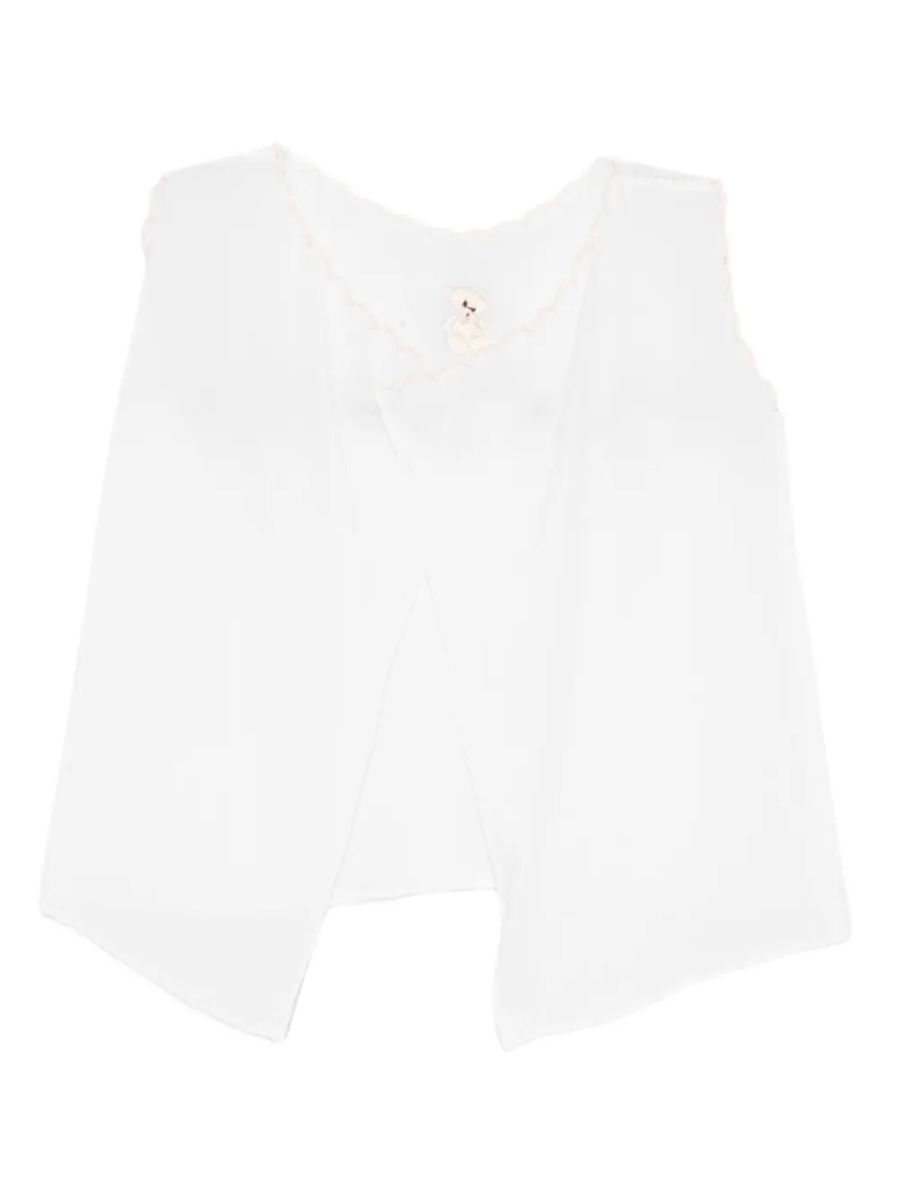Mariella Ferrari Gewelfde top met borduurwerk Wit