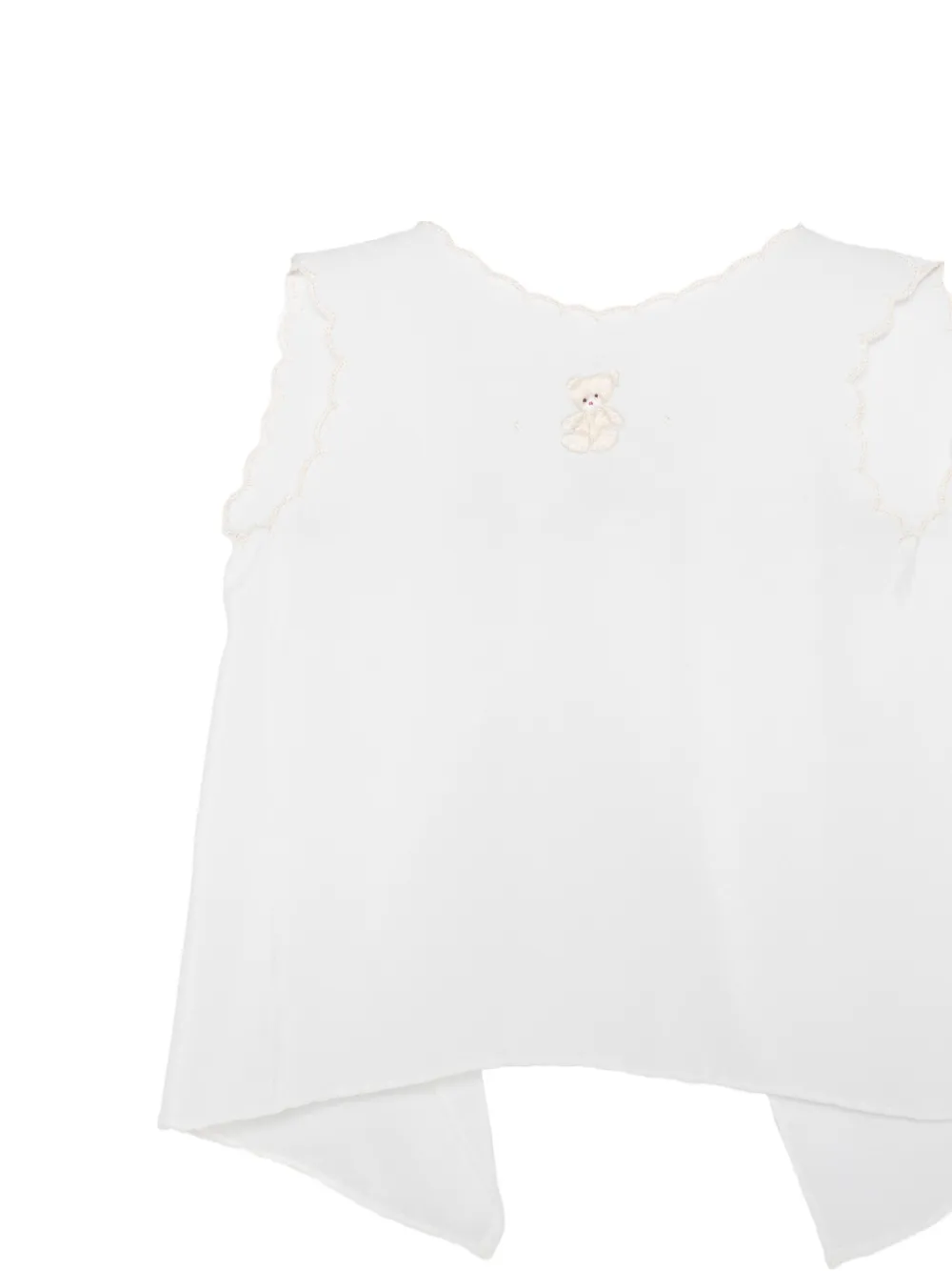 Mariella Ferrari Gewelfde top met borduurwerk Wit