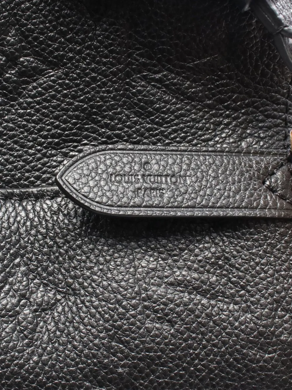 Pre-owned Louis Vuitton 2021-2025 Monogram Empreinte Neonoe Mm Bucket Bag In Black
