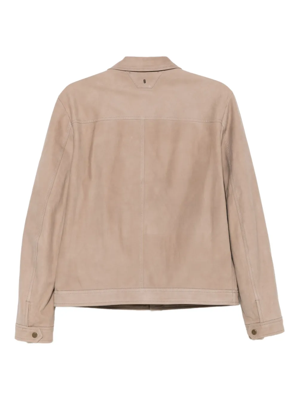 Salvatore Santoro Leren jack Beige