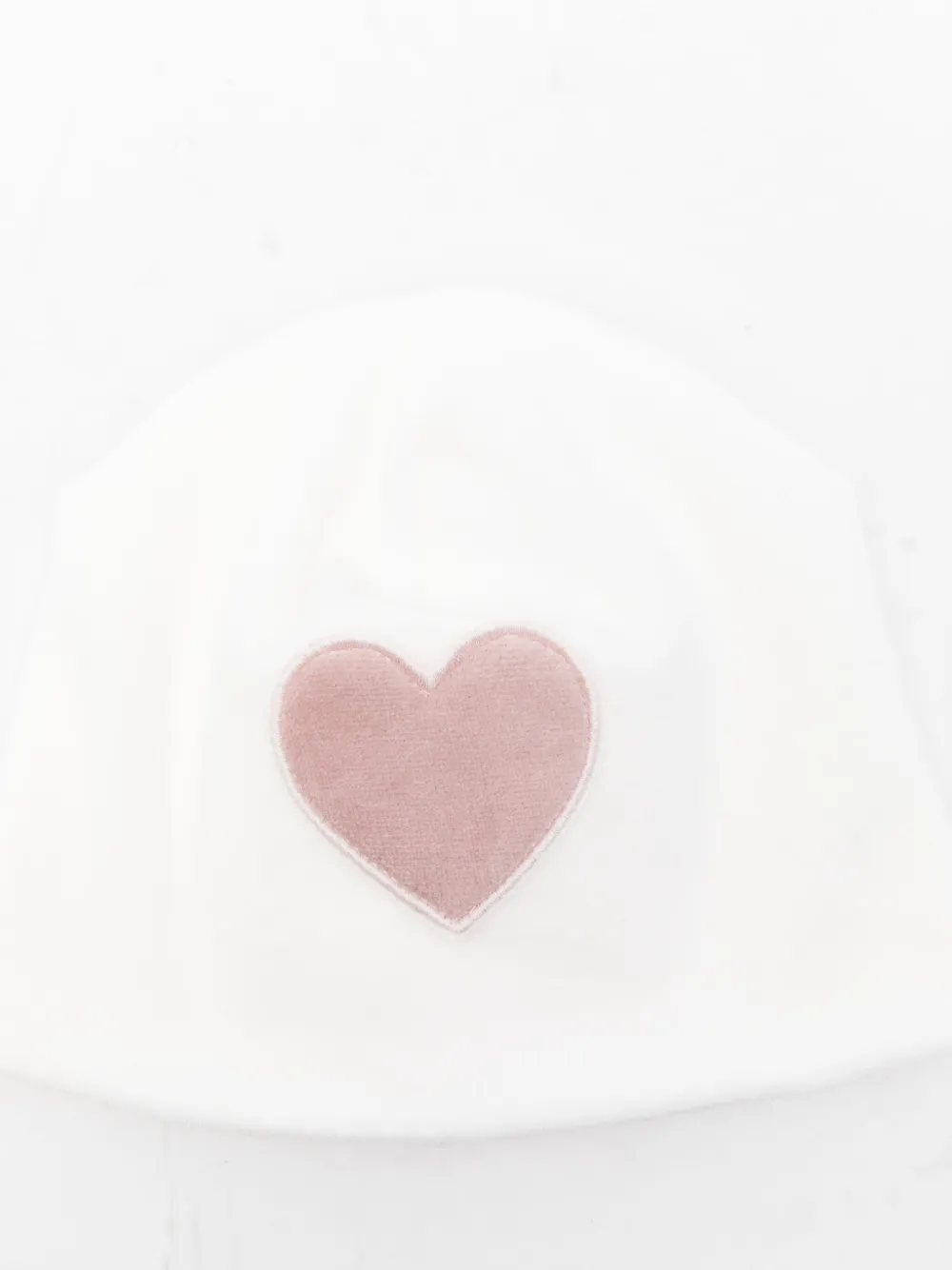 La Stupenderia Heart-motif Beanie Hat In White