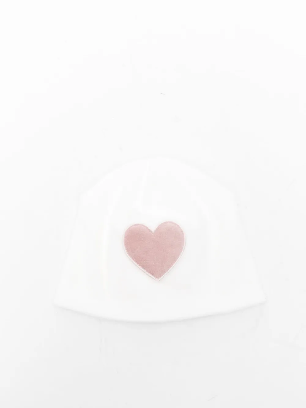 La Stupenderia Heart-motif Beanie Hat In White