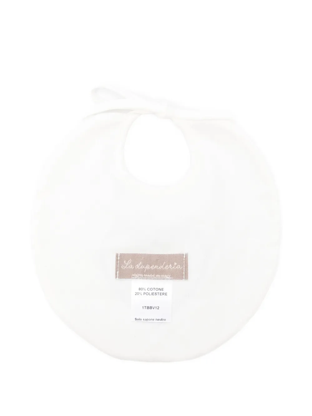 La Stupenderia heart-motif bib - Beige