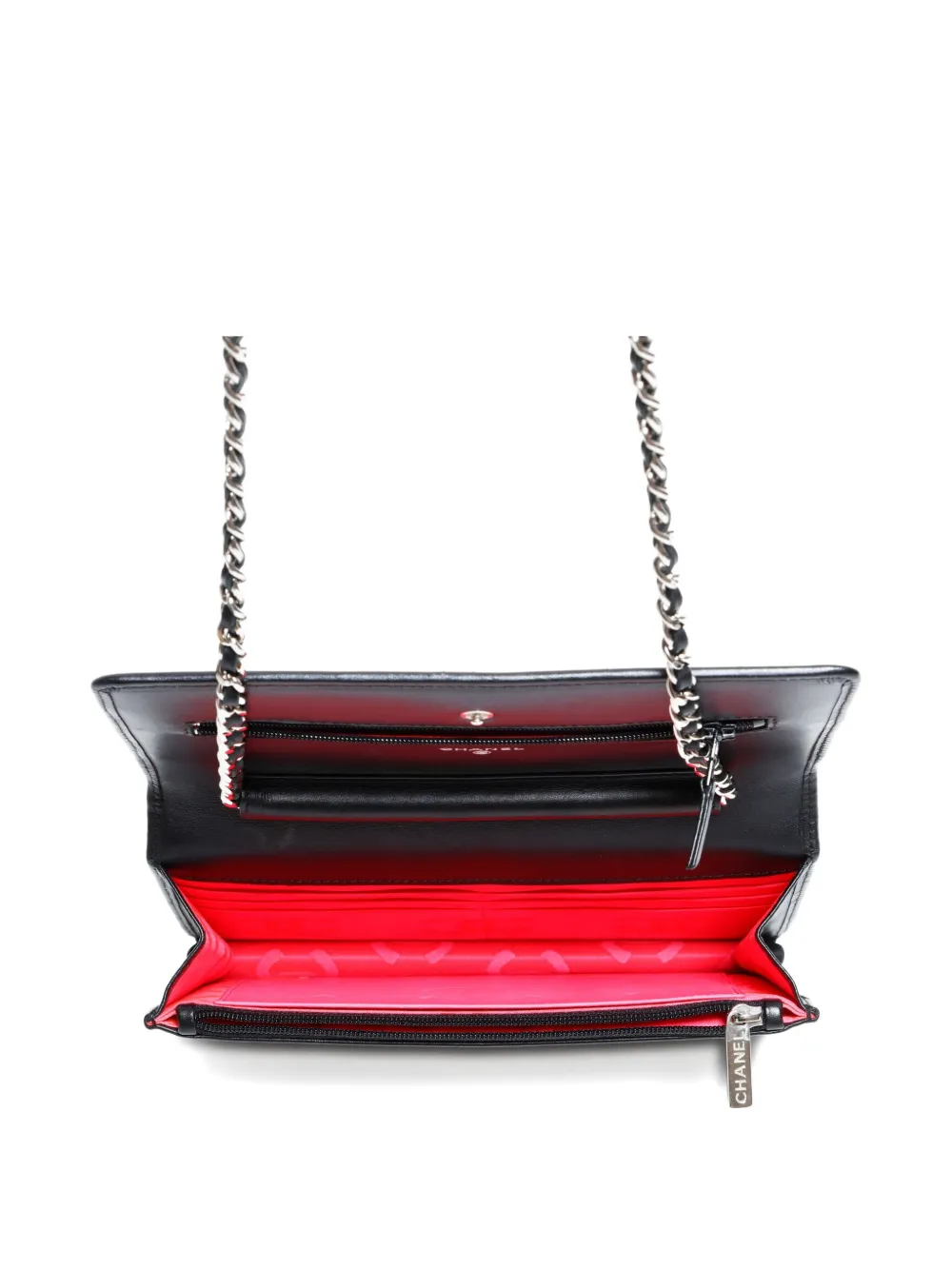 Pre-owned Chanel 2010-2011 Cambon Line Cahin Cross-body Bag In Black