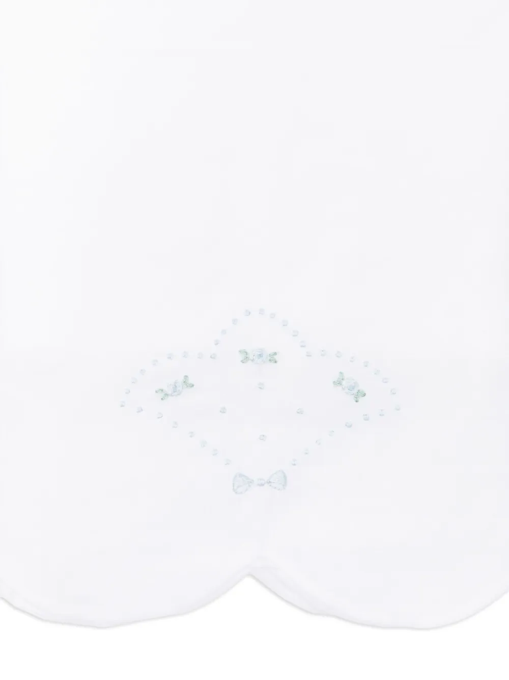 Mariella Ferrari Gewelfde deken met borduurwerk Wit