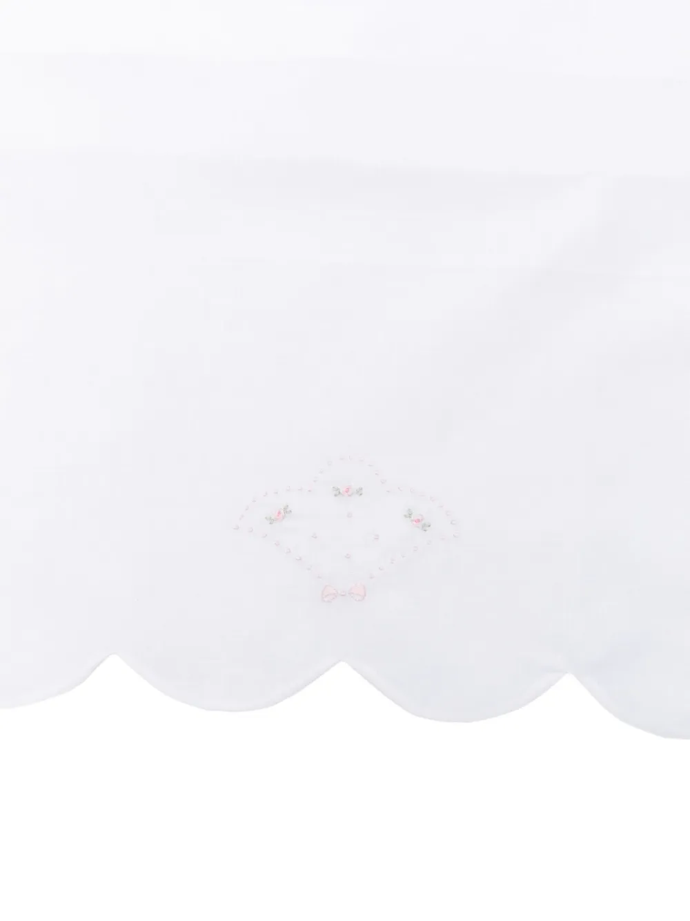 Mariella Ferrari Twee gewelfde dekens met borduurwerk Wit