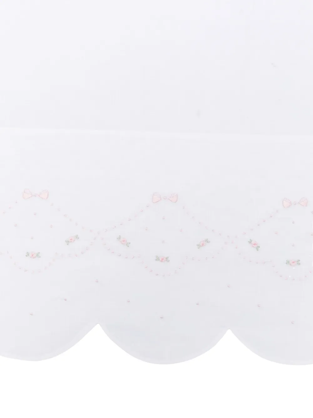 Mariella Ferrari Twee gewelfde dekens met borduurwerk - Wit