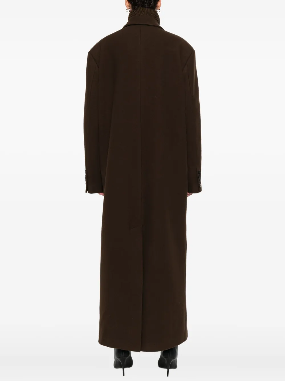 Le Sully Studio Double-breasted Coat In Brown