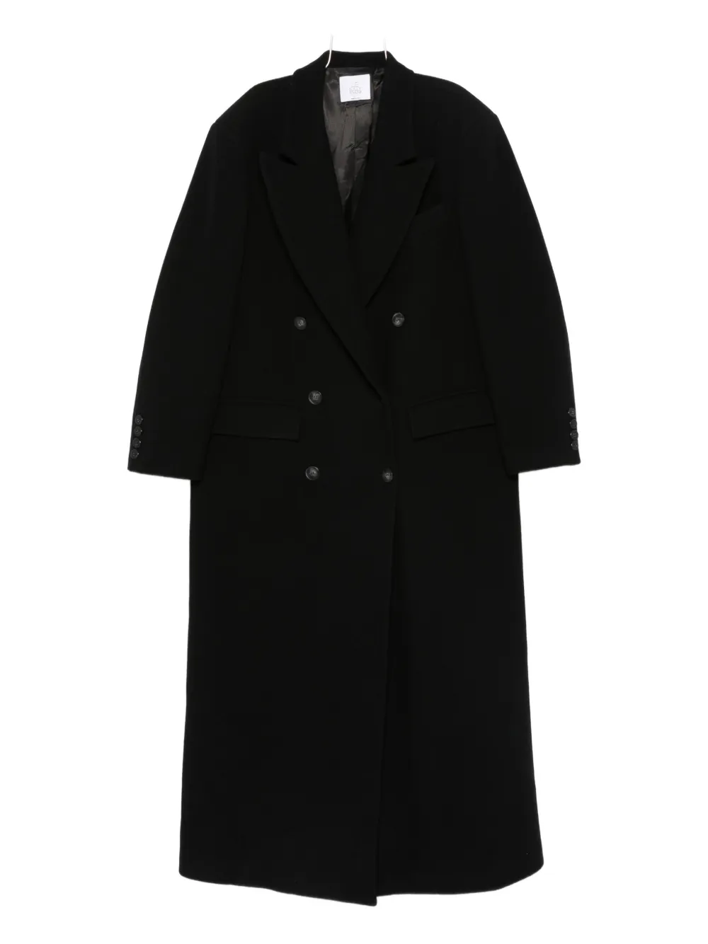 Le Sully Studio Double-breasted Coat In Black