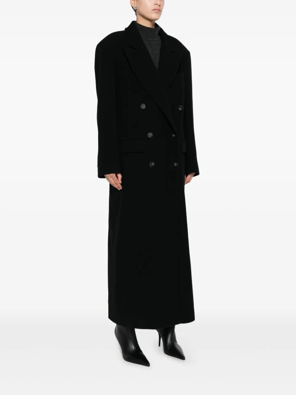  Le Sully Studio Double-breasted Coat - Black 