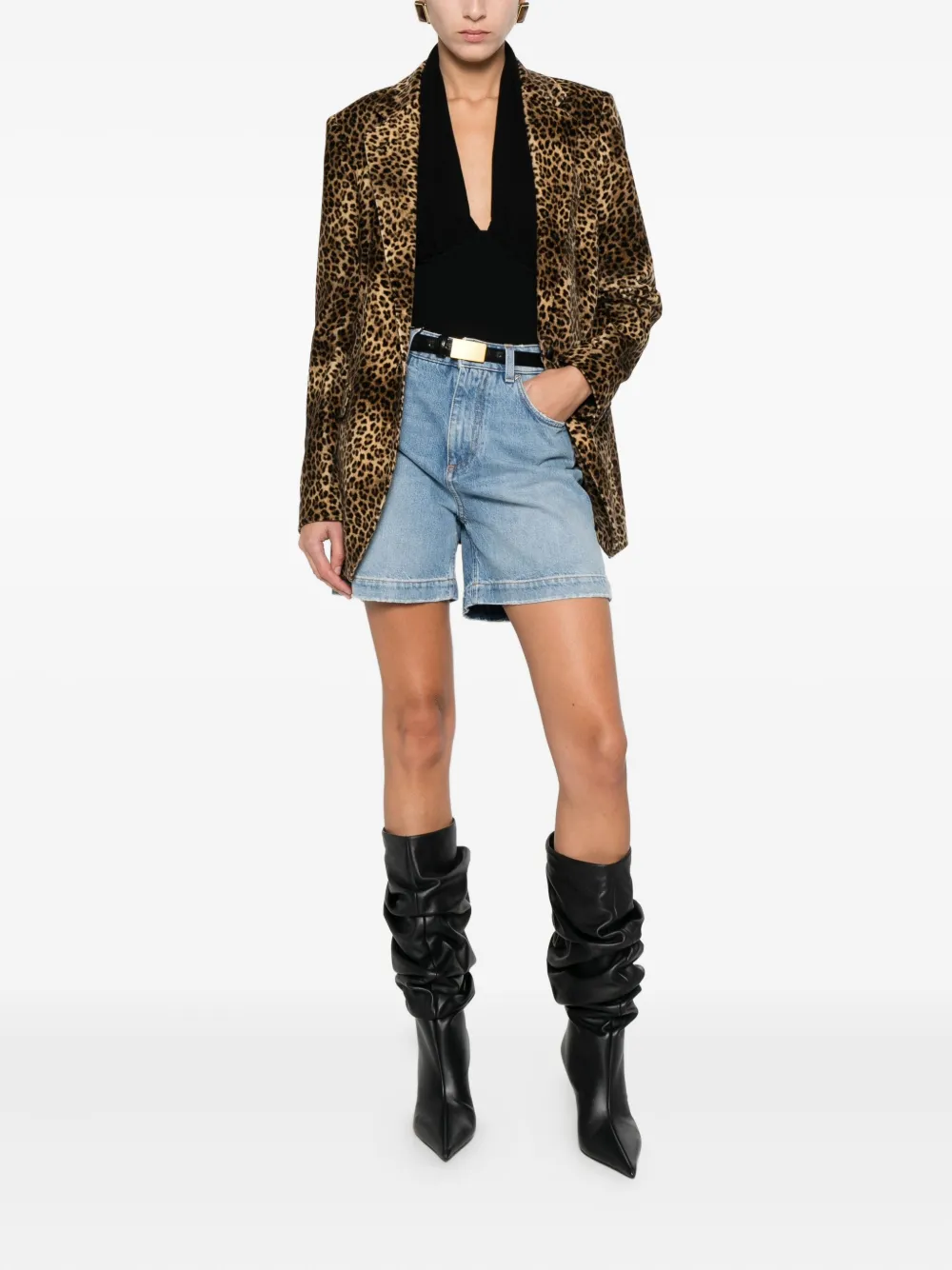 Tagliatore Leopard-print Blazer In Multi