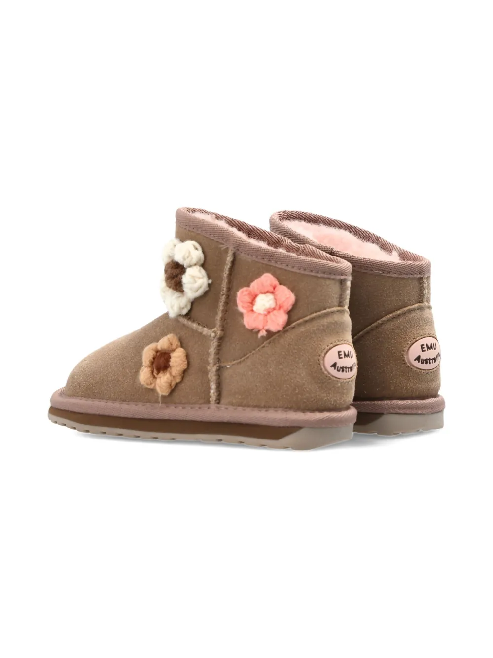 Emu Kids flower-detail ankle boots Bruin