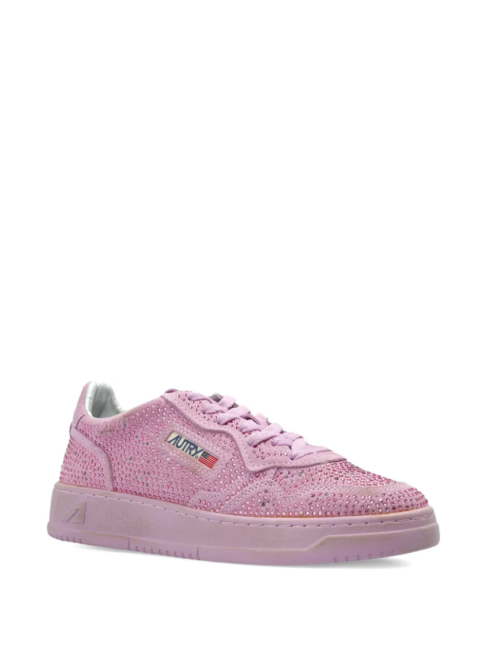 Autry Suède sneakers verfraaid met kristallen - Roze