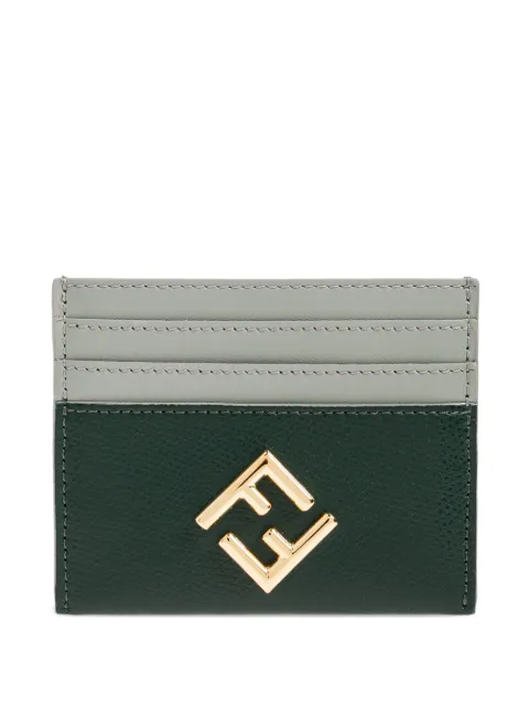 FENDI logo-plaque leather card holder