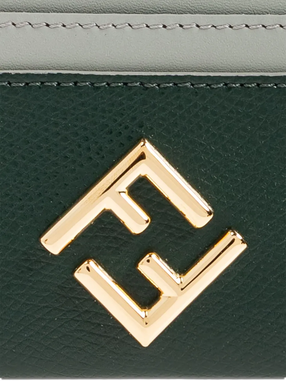  Fendi Tarjetero Con Detalle Ff - Verde 