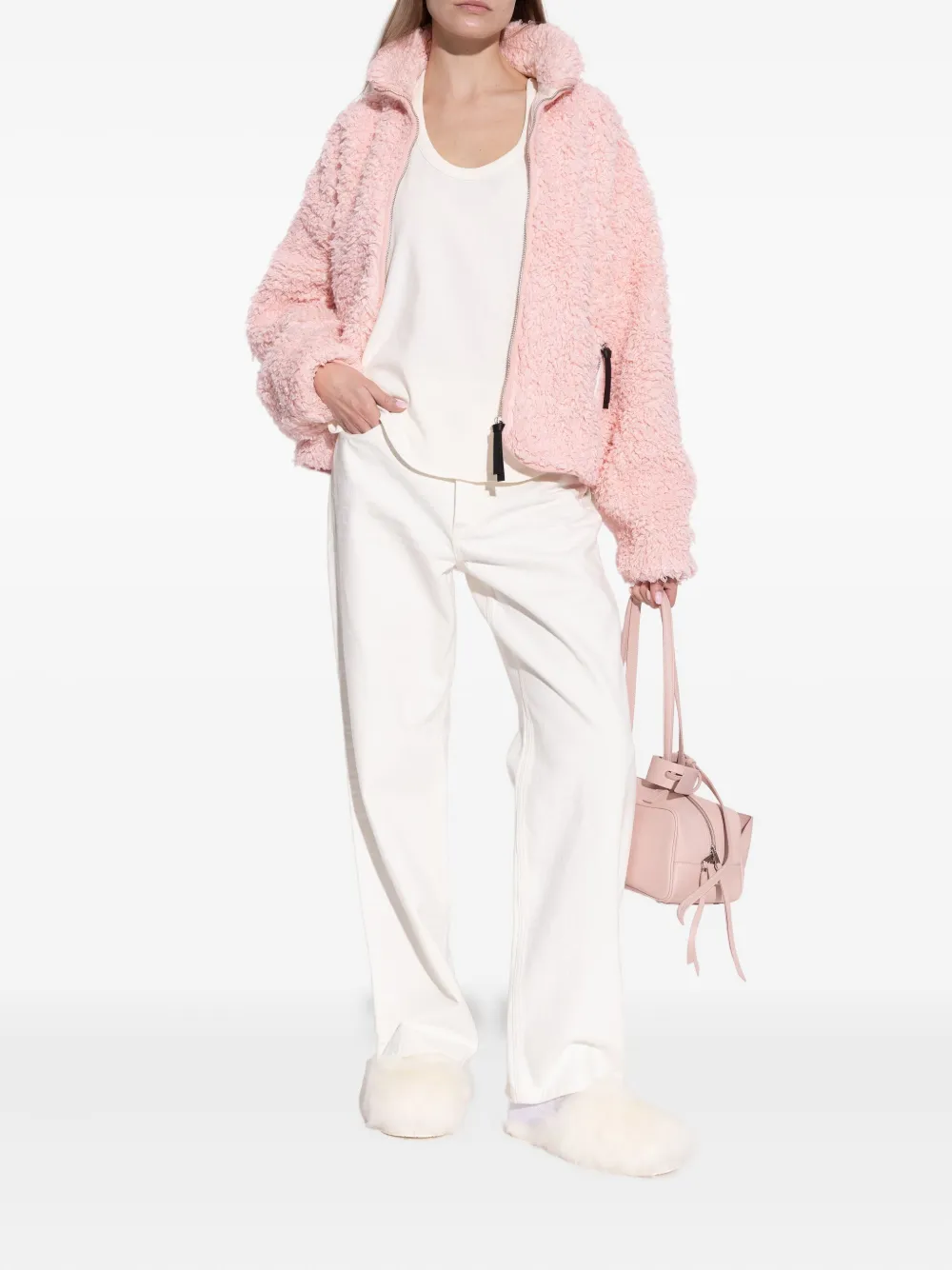 Ugg Fur-lined Slippers In White
