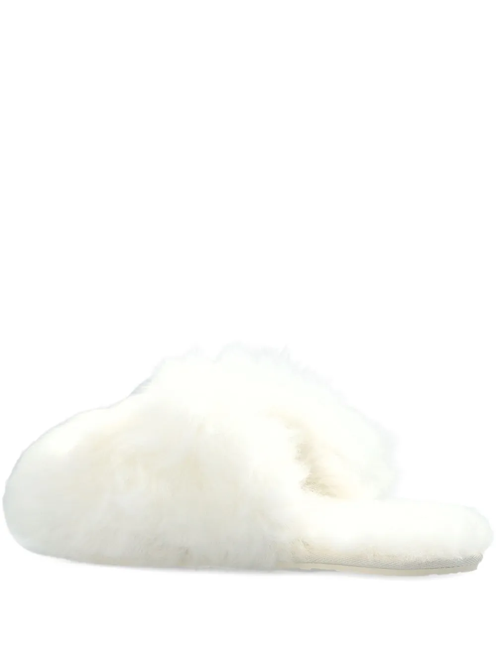 Ugg Fur-lined Slippers In White