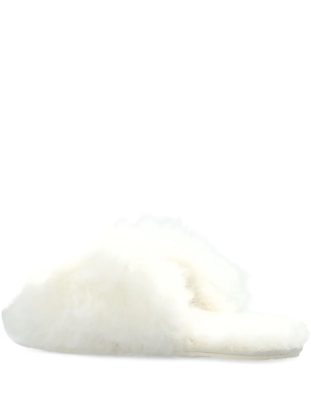 UGG Slippers met voering van bont - Wit